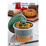 Nandy Home Süzgeçli Zeytinlik - Zeytin, Turşu Saklama Kabı 650ml.