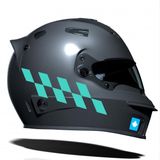 Nane Yeşili Damalı Kask Motosiklet Sticker Takımı Çınar Extreme