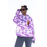 Nani Collection Pembe,mor Batik Oversize Kadın Sweatshirt (M)