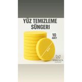 Nano Absolute Yüz Temizleme Süngeri 10'lu Set Selüloz Cilt Bakım Makyaj Temizleyici Sünger Ped