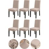 Nano Kumaş Likralı Yıkanabilir 6'lı Sandalye Kılıfı Lastikli Sandalye Örtüsü (6ADET) (Vizo - 0,6 x 19 x 29 cm