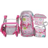 Nano Oyuncak Bebek Arabası Pink Rose 3-6 Yaş Arası Çocuklar İçin Eğlenceli Oyun Seti