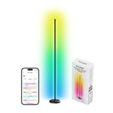 Nanoleaf Akıllı RGBW Dikey Aydınlatma Yer Lambası Matter, App Kontrollü, Google Home, Alexa Destekli, Siyah