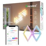 Nanoleaf Lines 60 Derece Başlangıç Seti, 9 Adet Akıllı RGBW LED Işık Çubuğu – Modüler Wi-Fi İç Mekan Duvar Aydınlatması (16 Milyon Renk), Alexa, Google ve Apple ile Uyumlu