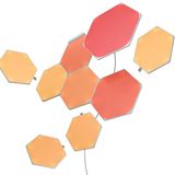 Nanoleaf Shapes Hexagon Starter Kit, 9 Akıllı LED Panel RGBW - Modüler WLAN 16 milyon renkli duvar lambası iç, müzik ve ekran senkronizasyonu, Alexa Google Apple ile çalışır, dekorasyon ve oyun için