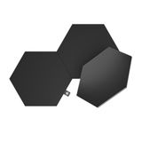 Nanoleaf Shapes Ultra Black Altıgen Genişletme Paketi, 3 Ek LED Paneli – 16 Milyon Renk, Akıllı Modüler RGBW Wi-Fi İç Mekan Duvar Aydınlatması; Alexa ile Uyumlu