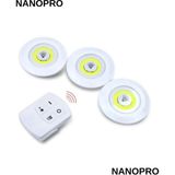 Nanopro Kablosuz Pilli Işıldaklı 3'lü Uzaktan Kumandalı Spot Led Lamba
