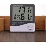 Nanopro Termometre Isı Nem Saat Alarm Mini Dijital Termometre Nem Ölçer Oda Sıcaklığı Iç Mekan LCD