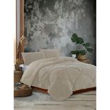 Nanosoft Bej Çift Kişilik Wellsoft Yorgan 195 x 215 cm Yumuşak Silikon Dolgu ile Konforlu Uyku