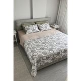Nanosoft King Size Yatak Örtüsü + Yastık Kılıfı Shape - 230 x 260 cm - Bej