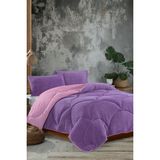 Nanosoft Wellsoft Tek Kişilik Lila Yorgan – Silikon Elyaf Dolgu, Çift Taraflı Pamuk Kumaş, Isı Yalıtımlı 155x215 cm - 155 x 215 cm
