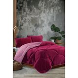 NanosoftÇift Kişilik Silikon Elyaf Dolgulu Wellsoft Kumaş Bordo Yorgan 195x215 cm Çift Taraflı Isı Koruma - 195 x 215 cm