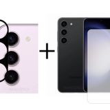 Nanospace Samsung Galaxy S23 Plus Nano Esnek Cam Ekran Koruyucu Ve 10D Cam Siyah Kamera Koruyucu