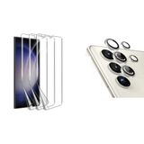 Nanospace Samsung Galaxy S23 Ultra Tam Kapatan Ekran Koruyucu Ve10D Arka Kamera Koruyucu (Gümüş)