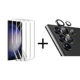 Nanospace Samsung Galaxy S23 Ultra Tam Kapatan Ekran Koruyucu Ve10D Arka Kamera Koruyucu (Siyah)