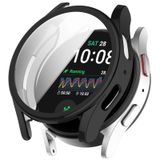 Nanospace Samsung Galaxy Watch7 44MM İle Kılıf Tam Koruma Pc Silikon Yumuşak Kasa Ve Ekran Koruması (siyah)