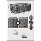 Nanteks 6 Adet Büyük Boy Bazaaltı Hurç Giysi Yastık Hurcu Düzenleyici Saklama Çantası 65x45x22 Zebra