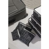 Nanteks 6'lı Valiz Düzenleyici Bavul Içi Organizer Set Seyahat Hurcu Antrasit Zebra