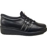 Napa Shoes Kadın Hakiki Deri Sıkıştırılmış Köpük Taban Rahat Ultra Hafif Günlük Dolgu Topuk Ayakkabı NAPA-1000 - Siyah