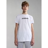 Napapijri Beyaz Erkek Çocuk T-Shirt NP0A4G4PMBT1 K S-Box Ss 1 - 10 Yaş