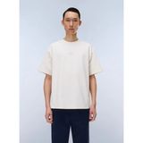 Napapijri S-Elevated Logo SS-NP0A88Y2N1A1 Beyaz Yuvarlak Regular Fit Baskılı Erkek T-Shirt - XL