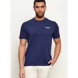 Napapijri S-Flınt SS-NP0A4FZZB2Q1 Lacivert Yuvarlak Regular Fit Baskılı Erkek T-Shirt - M
