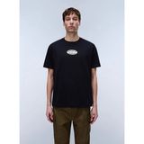Napapijri S-Flınt SS-NP0A4FZZFX21 Siyah Yuvarlak Regular Fit Baskılı Erkek T-Shirt - Krem