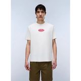 Napapijri S-FLINT SS-NP0A4FZZFX31 Krem Yuvarlak Regular Fit Baskılı Erkek T-Shirt