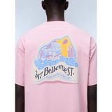Napapijri S-FLUORITE SS-NP0A4G2FP1T1 Pembe Yuvarlak Regular Fit Baskılı Erkek T-Shirt