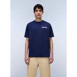 Napapijri S-Sol SS-NP0A4I13B2Q1 Lacivert Yuvarlak Regular Fit Baskılı Erkek T-Shirt - 2XL