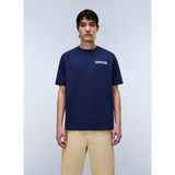 Napapijri S-SOL SS-NP0A4I13B2Q1 Lacivert Yuvarlak Regular Fit Baskılı Erkek T-Shirt