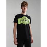 Napapijri Siyah Erkek Çocuk T-Shirt NP0A4H2Z0411 K S-Pınzon - 12 Yaş