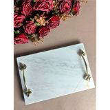 NapkinStore Doğal Mermer Söz-Nişan Tepsisi 20*30 cm / OSZ2112 - 20 x 30 cm