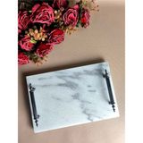 NapkinStore Doğal Mermer Söz-Nişan Tepsisi 20*30 cm / ZMTN0332 - 20 x 30 cm