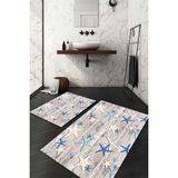 Napoli Home Dijital Baskılı Kaymaz Taban Yıkanabilir 2'li Klozet Takımı Banyo Paspası NDKZ-HT-1144 - Gri - 2’li