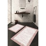 Napoli Home Dijital Baskılı Kaymaz Taban Yıkanabilir 2'li Klozet Takımı Banyo Paspası NDKZ-HT-509 - Pembe - 2’li