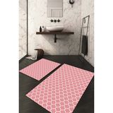 Napoli Home Dijital Baskılı Kaymaz Taban Yıkanabilir 2'li Klozet Takımı Banyo Paspası NDKZ-HT-552 - Pembe - 2’li