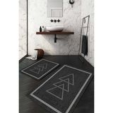 Napoli Home Dijital Baskılı Kaymaz Taban Yıkanabilir 2'li Klozet Takımı Banyo Paspası NDKZ-SD-1064 - Siyah - 2’li