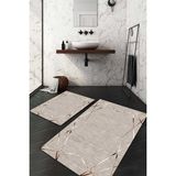 Napoli Home Dijital Baskılı Kaymaz Taban Yıkanabilir 2'li Klozet Takımı Banyo Paspası NDKZ-SD-1180 - Kahverengi