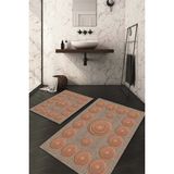 Napoli Home Dijital Baskılı Kaymaz Taban Yıkanabilir 2'li Klozet Takımı Banyo Paspası NDKZ-SD-372 - Kahverengi - 2’li