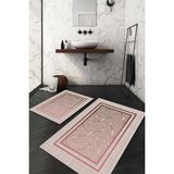Napoli Home Dijital Baskılı Kaymaz Taban Yıkanabilir 2'li Klozet Takımı Banyo Paspası NDKZ-SD-835 - Pembe - 2’li