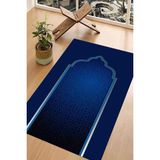 Napoli Home Dijital Baskılı Kaymaz Taban Yıkanabilir Hediyelik Çeyizlik Namazlık Seccade, Seccade-78-Mavi, - 70 x 130 cm