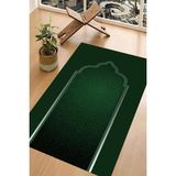 Napoli Home Dijital Baskılı Kaymaz Taban Yıkanabilir Hediyelik Çeyizlik Namazlık Seccade, Seccade-78-Yeşil, - 70 x 130 cm