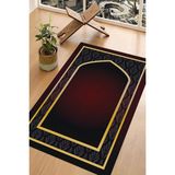 Napoli Home Dijital Baskılı Kaymaz Taban Yıkanabilir Hediyelik Çeyizlik Namazlık Seccade, Seccade-79-Kırmızı, - 70 x 130 cm