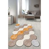 Napoli Home Dijital Baskılı Kaymaz Taban Yıkanabilir Lazer Kesim Salon Halısı Yolluk NLZR-HT-878 - 100 x 300 cm - Sarı
