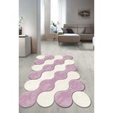 Napoli Home Dijital Baskılı Kaymaz Taban Yıkanabilir Lazer Kesim Salon Halısı Yolluk NLZR-HT-881 - 100 x 300 cm - Mor