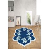 Napoli Home Dijital Baskılı Kaymaz Taban Yıkanabilir Lazer Kesim Yolluk Mutfak Salon Halısı, N-Lazer-01-Mavi, - 180 x 280 cm