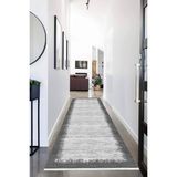 Napoli Home Dijital Baskılı Kaymaz Taban Yıkanabilir Modern Desenli Koridor Halısı Yolluk NHU-HS-222 - 80 x 150 cm - Beyaz