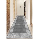 Napoli Home Dijital Baskılı Kaymaz Taban Yıkanabilir Modern Yolluk ve Koridor Halısı NDU-HK-154 - 100 x 300 cm - Gri