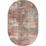 Napoli Home Dijital Baskılı Kaymaz Taban Yıkanabilir Oval 2'li Klozet Takımı Banyo Paspası NOKZ-HT-134 - Pembe - 2’li